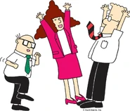 Alice with Dilbert and Wally