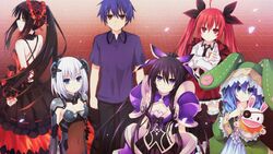 Shido, along with Kurumi, Origami, Tohka, Kotori and Yoshino