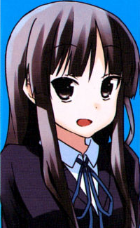 blue eyes, women, face, profile, Karui Ongaku, headphones, anime girls,  anime, blue, 2009 (Year), dark, K-ON!, Akiyama Mio