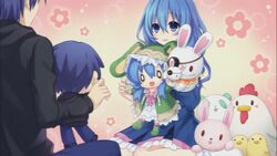 Shido playing with Yoshino