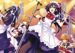 Shido (crossdressed as "Shiori"), singing along Tohka, Kaguya and Yuzuru during the Music Competition