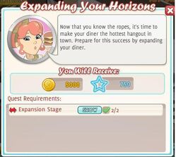 Expanding Your Horizons ~ Reward 5,000 coins, 750 xp Purchase 1/2 Expansion Stage