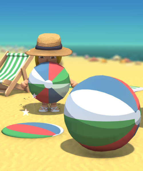 Beach Ball-shaped Cups with Straws