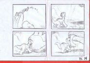 The Land Before Time 1988 Production Storyboard Copy Page 14 DON BLUTH -SH014