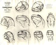 T-rex model sheet