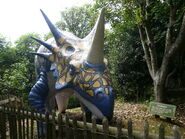 Blackgang Chine Styracosaurus dinosaur model
