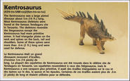 Dino Riders fact card Kentrosaurus