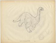 Disney FANTASIA Animation Model Drawing BRONTOSAURUS