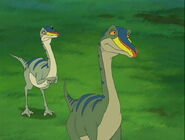 Gallimimuses in The Land Before Time.