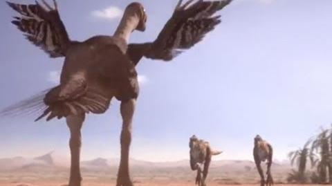 Oviraptorid fights to protect nest - Planet Dinosaur - BBC