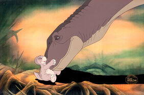The Land Before Time Littlefoot and Mother Production Cel.jpg