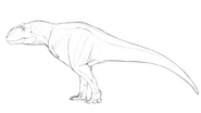 Sketch of Carcharodontosaurus saharicus