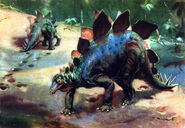 Stegosaurus by zdenek burian 1941