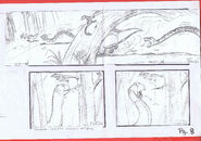 The Land Before Time 1988 Production Storyboard Copy Page 8 DON BLUTH -SH008