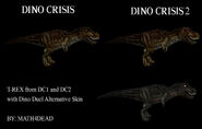 T-rex renders from Dino Crisis 1 & 2, including the green T-rex from Dino Duel.