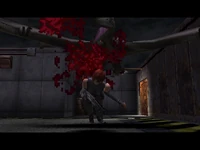 Regina is attacked by the Pteranodon when she arrives the Large Size elevator first.