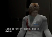 Unconscious woman dying