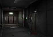 A laser in the Management Office Hallway