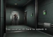 You need an ID Card to unlock it.