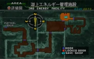 Third Energy Facility (surface) map. In Japanese it is the Lake Surface Energy Management Facility (湖上エネルギー管理施設, kojō enerugī kanri shisetsu?)