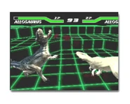 Two Allosauruses battle it out.