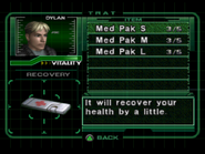 Dino Crisis 2 - Med Pak S inventory screen