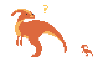 Paused dino run ignore the signature in the top left corner pixel art