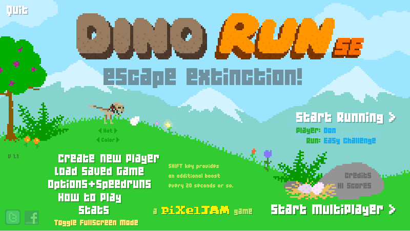 Running from lava flow: Dino Run DX - Escape Extinction: levels 1-4 