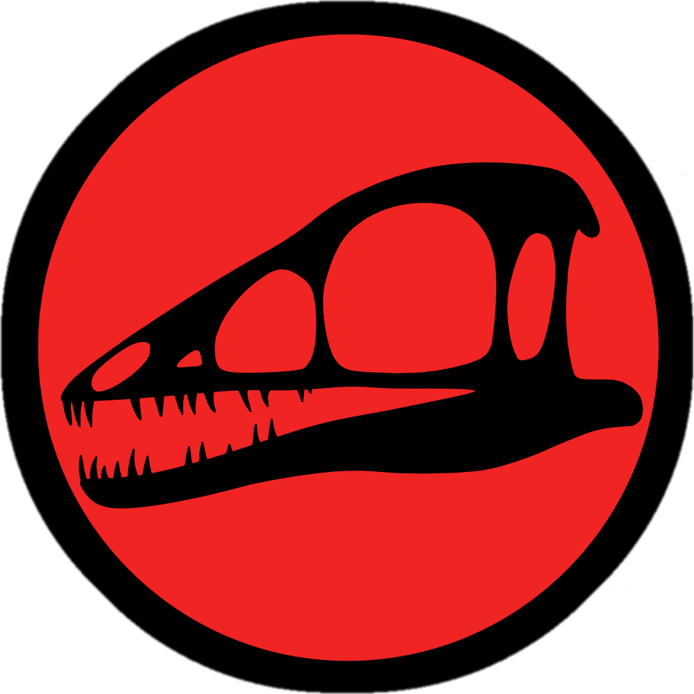 Prehistoric rampage, um emocionante logotipo de jogos combsugnathus com  arte ilustrativa