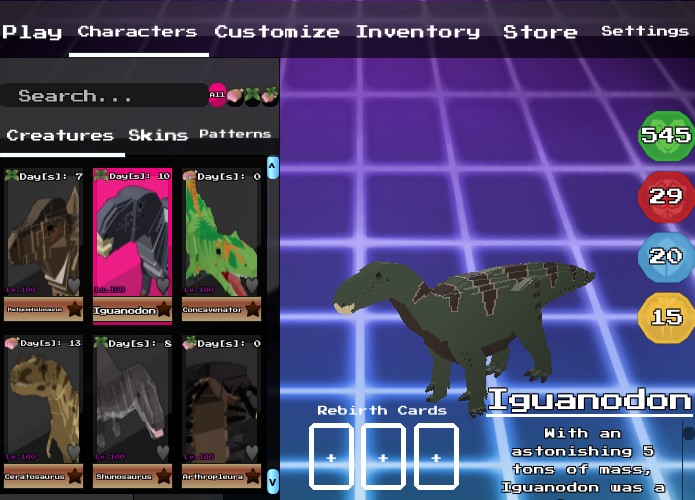 Dinosaur Movement Game