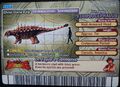 Back of Euoplocephalus arcade card (English S2 2nd Edition)