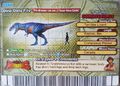 Back of Gorgosaurus arcade card (English Series 2 2nd Edition)