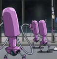 Several Squid Droids taking the D-Teams' Dino Holders (leg detail)