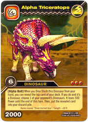 Triceratops Alpha TCG Card