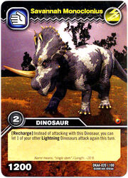 Savannah Monoclonius card