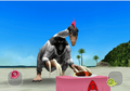 Therizinosaurus eating Smiling Hamburger