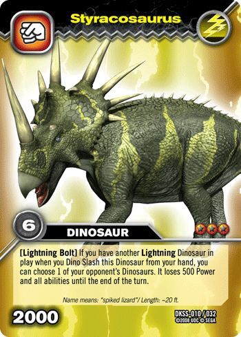 Dinosaur king card styracosaure Basic Edition!!!. 