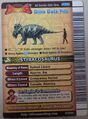 Back of Styracosaurus arcade card (English S2 3rd Edition)