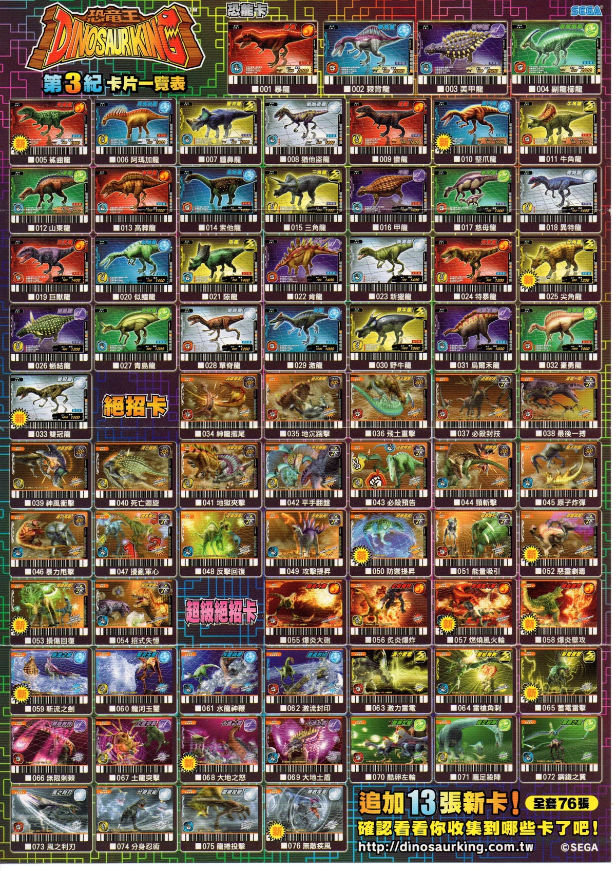 Dinosaur King Taiwanese Arcade - Wave 4: 3rd Edition | Dinosaur