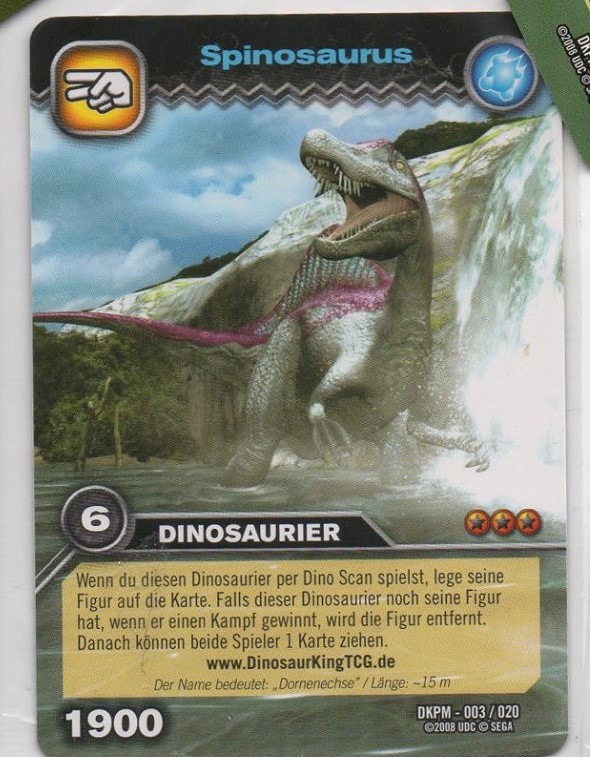 dinosaur king spinosaurus card