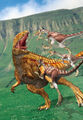 Velociraptors attack. in Critical Block/Pin Down artwork. 