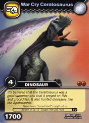 Ceratosaurus-War Cry TCG Card