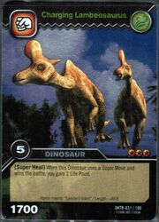 Lambeosaurus-Charging TCG Card 1-Silver