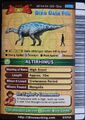 Back of Altirhinus arcade card (English S2 1st Edition)