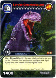 Giganotosaurus-Savage TCG Card