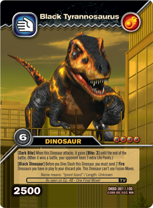 Dinosaur King TCG Choose 1 Black Dinosaur Rampage Card from List 