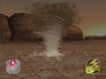 Utahraptor swinging its tail to use Biting Wind in the arcade