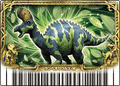 Lambeosaurus magnicristatus arcade card (Japanese Kakushin 6th Edition Hyper Battle Museum)