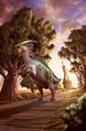 Clean artwork for the Parasaurolophus Colossal Rare TCG card
