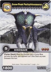 Snow-Peak Pachyrhinosaurus TCG card